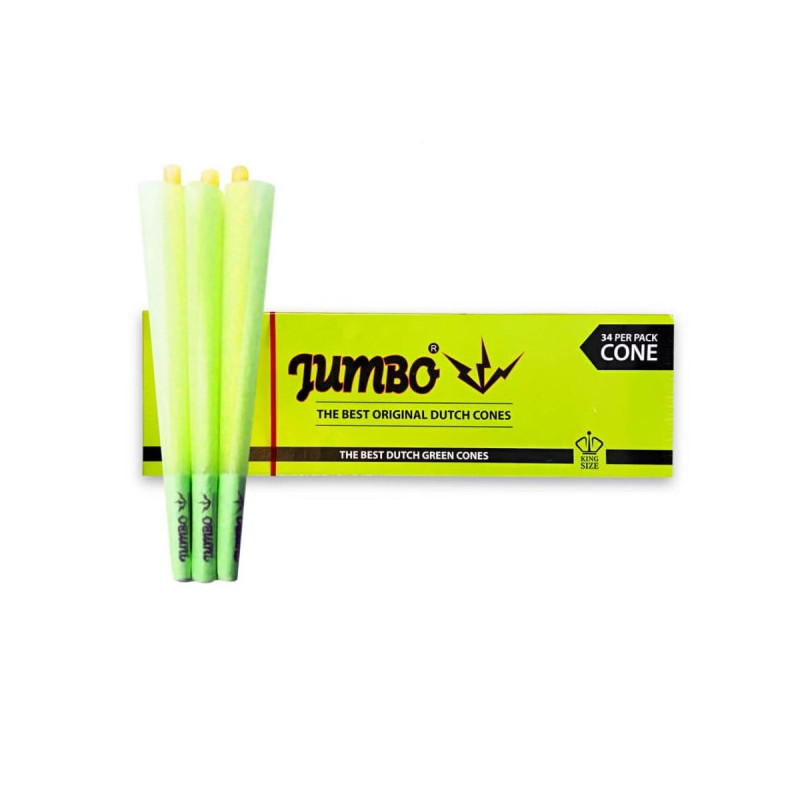 Jumbo Grøn Cones King Size 34stk