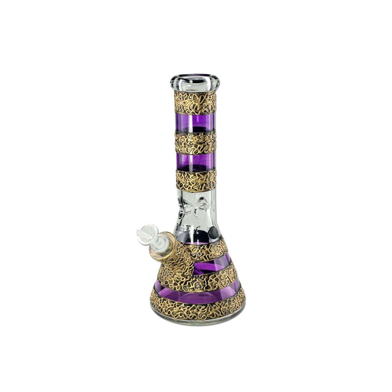 Black Leaf Glas Bong Steamstrippes 32cm
