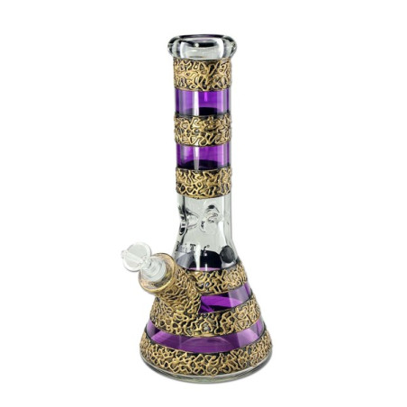 Black Leaf Glas Bong Steamstrippes 32cm