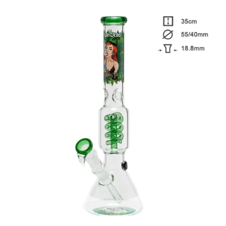 Dope Bros Glas Bong Grøn 34.5cm