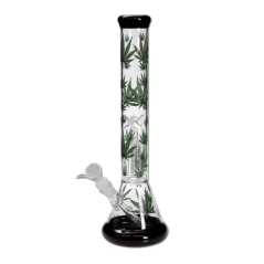 Cannabis Glas Bong Sort 41cm