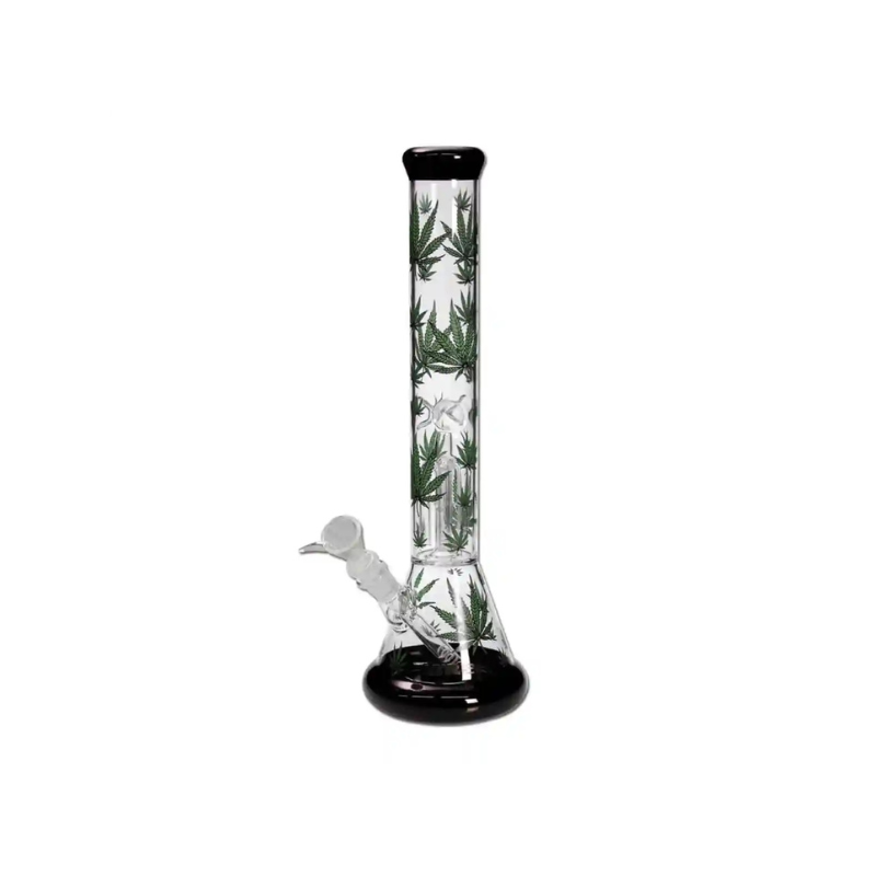 Cannabis Glas Bong Sort 41cm