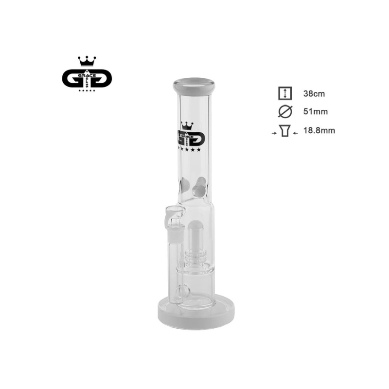 Glas Bong Grace Hvid 38cm
