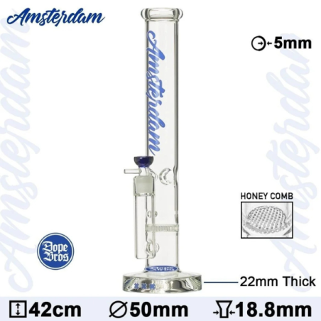 Glas Bong Amsterdam Blå 42cm