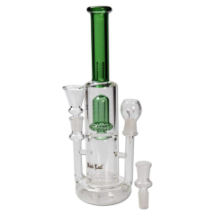 Glas Bong Black Leaf Grøn 30cm