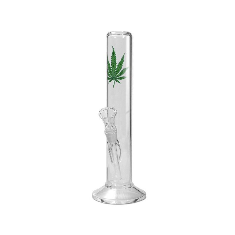 Glas Bong Breit Cannabis 40cm