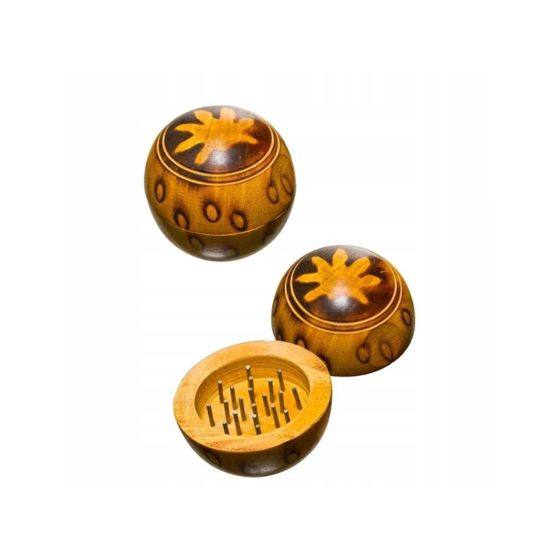 Træ Grinder Rund Cannabis
