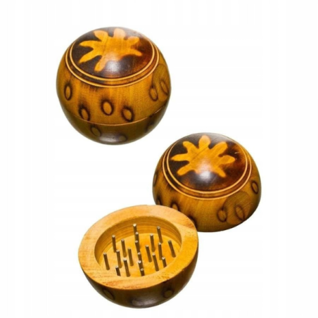 Træ Grinder Rund Cannabis
