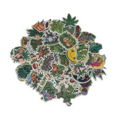 Cannabis Klistermærker D 50stk