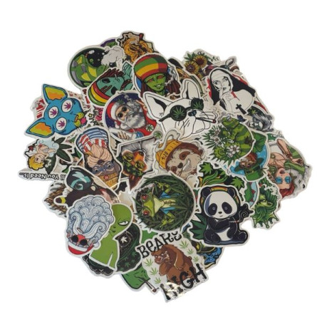 Cannabis Klistermærker C 50stk