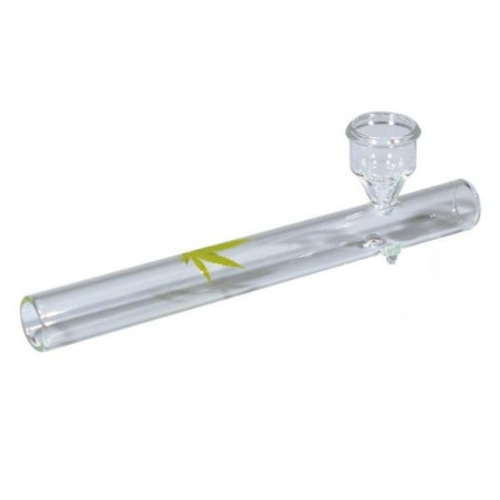Glas Tjubang Cannabis Blad 15cm