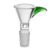 Glas Hoved Bong 14,5mm Grøn Buet Glas Hoved Bong 14,5mm Grøn Buet