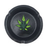Askebæger Sort med Cannabisblad