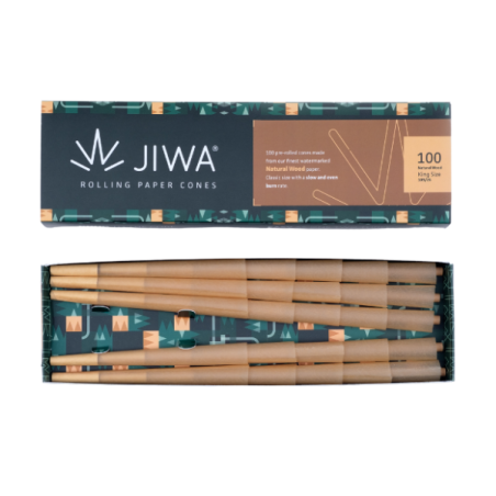 Jiwa Cones King Size ublegede cones 100 stk fra Headshop Danmark