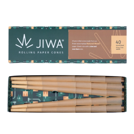 Jiwa Cones King Size 40 stk ublegede cones fra Headshop Danmark