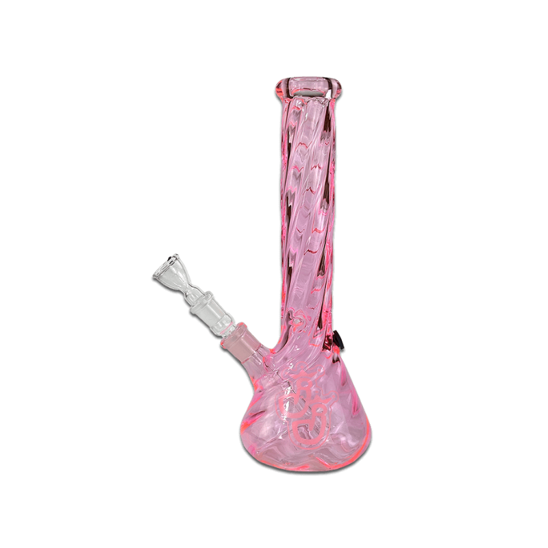 Glas Bong Twist Pink 35 cm