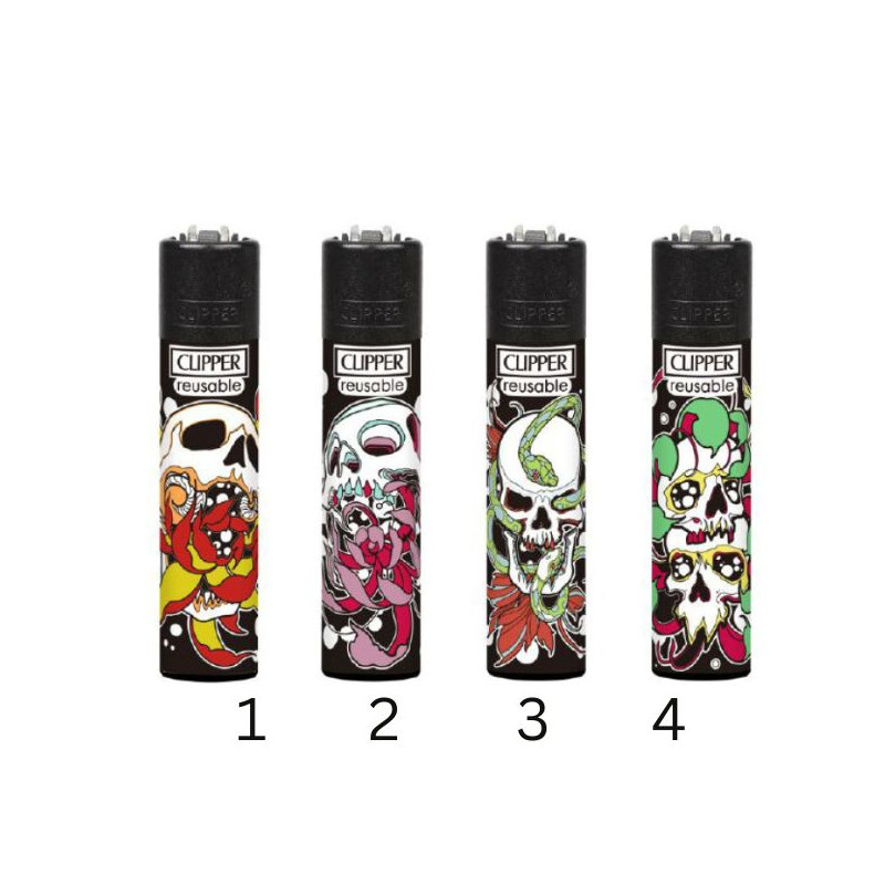 Clipper Lighter Skulls N Flowers Clipper Lighter Skulls N Flowers
