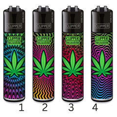 Clipper Lighter  Psychedelic Leaf Series