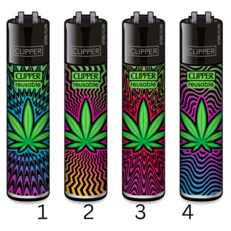 Clipper Lighter  Psychedelic Leaf Series
