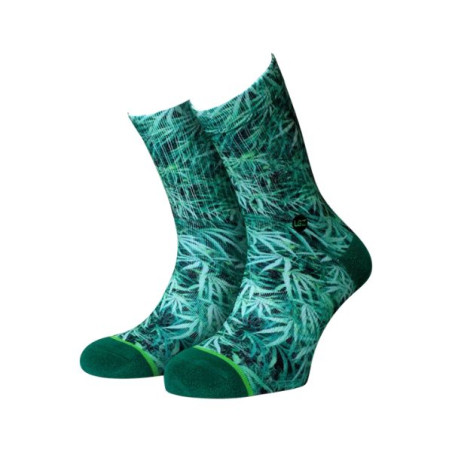 LGZ Crew Sokker Cannabis Leaf Grøn