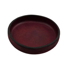 Læder Mixeskål Rund Mahogni Lille