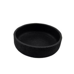 Læder Mixeskål Rund Sort Lille