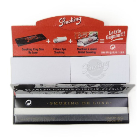 Smoking De Luxe King Size jointpapir sæt med filter tips fra Headshop Danmark