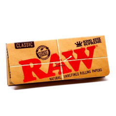 RAW Classic King Size Supreme naturligt ubleget jointpapir fra Headshop Danmark