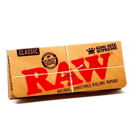 RAW Classic King Size Supreme naturligt ubleget jointpapir fra Headshop Danmark