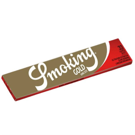 Smoking Gold King Size Slim jointpapir med 33 blade fra Headshop Danmark