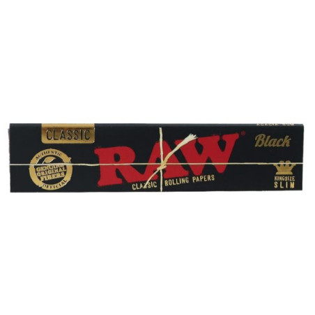 RAW Black King Size Slim jointpapir med 32 blade fra Headshop Danmark