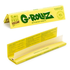 G-Rollz Bamboo King Size Slim jointpapir med 50 blade fra Headshop Danmark