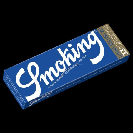 Smoking Blue King Size Conical jointpapir med 33 blade og 33 filter tips fra Headshop Danmark