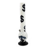 Akryl Bong 40 cm Hvid med Dollar Design