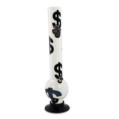 Akryl Bong 40 cm Hvid med Dollar Design