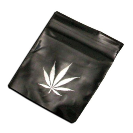 100 stk ziplock poser 40x60mm med leaf design små pølsemands poser sort