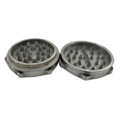 Metal Grinder 2 Delt 55 mm Klassisk Sølv