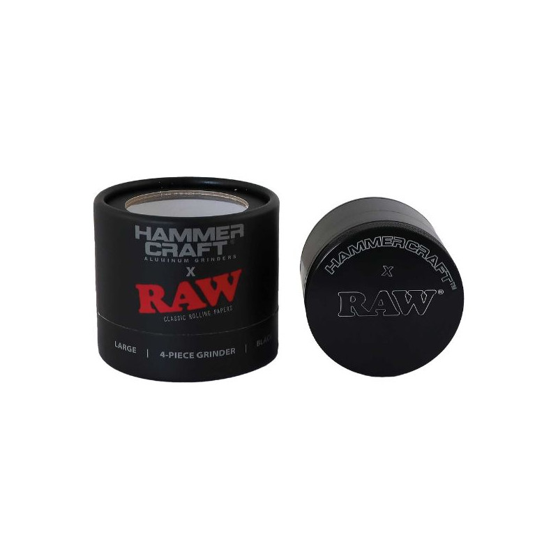 Hammercraft x RAW Grinder 4 Delt 62 mm Sort