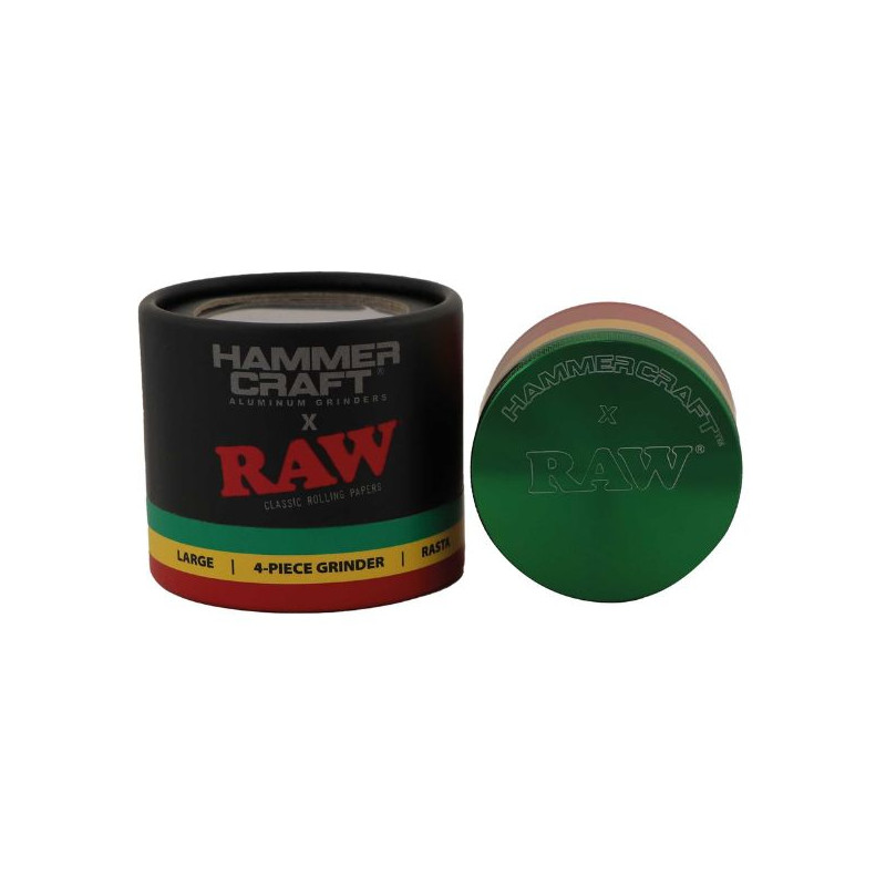 Hammercraft x RAW Grinder 4 Delt 62 mm Rasta