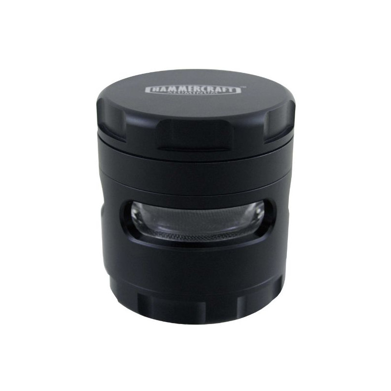 Hammercraft Grinder med Vindue 4 Delt 61mm Sort