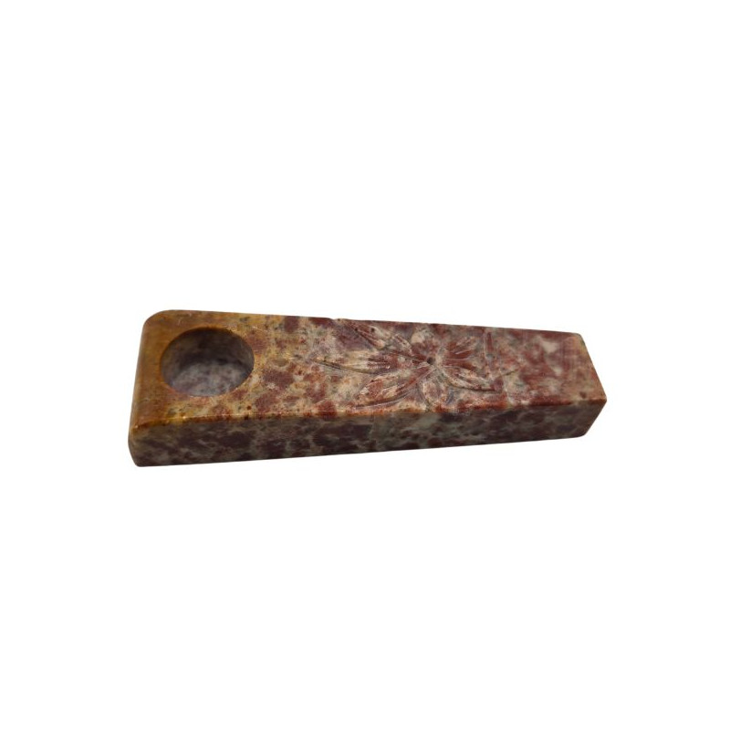 Sten Pibe med Cannabis Blad 8cm