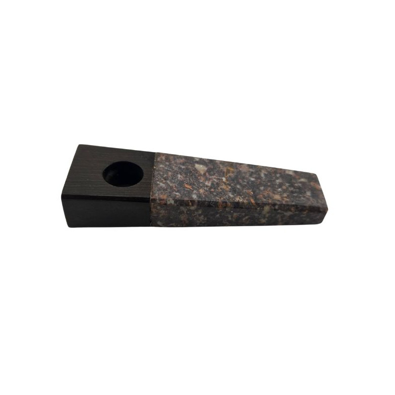 2-Farvet Sten Pibe med Træ 9cm