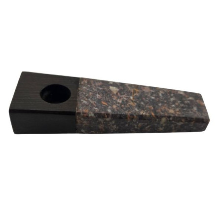 2-Farvet Sten Pibe med Træ 9cm