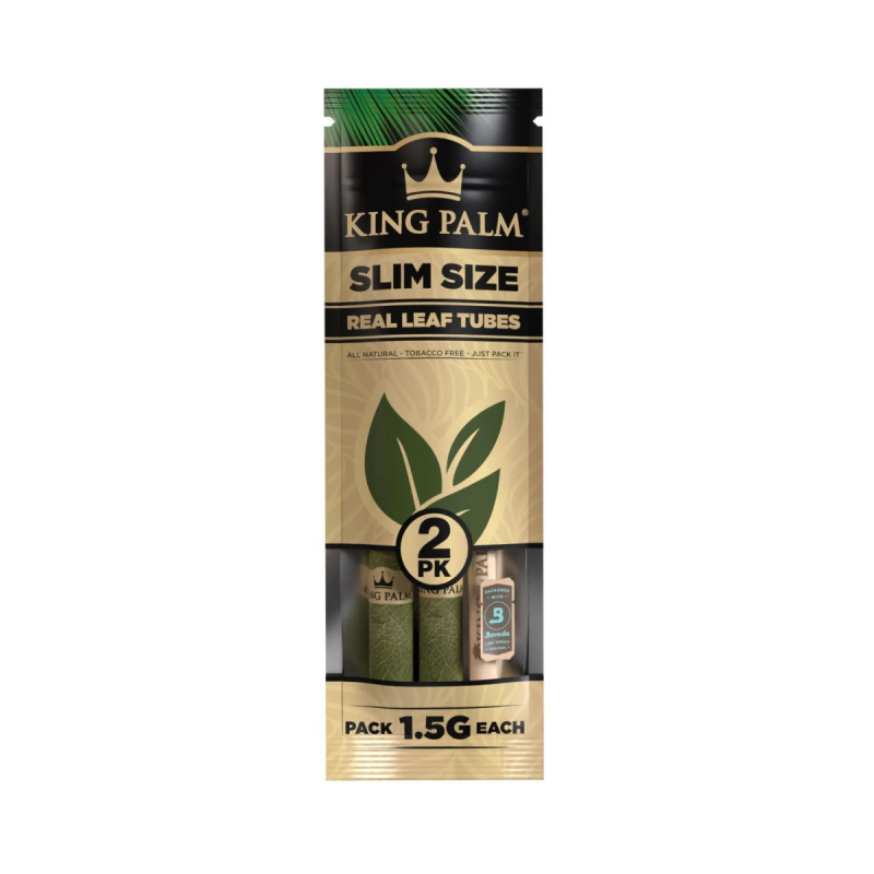 King Palm 2 Slim Rolls Natural Wraps