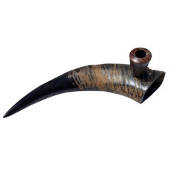 Bøffelhorn Tjubang Bruyererod Hoved 34 cm