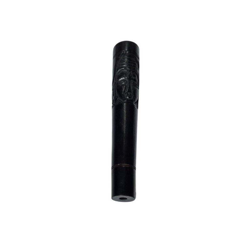 Træ Chillum Buddha Sort 14 cm