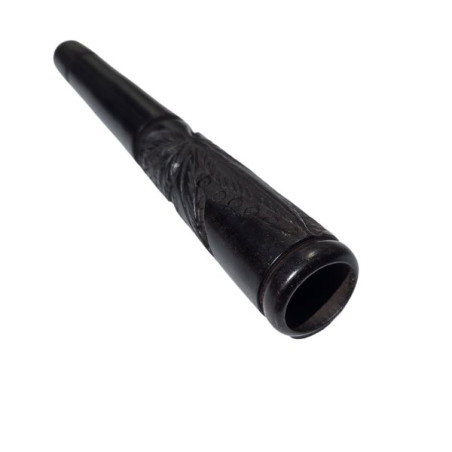 Træ Chillum Cannabis Design 1 Sort 17,5 cm