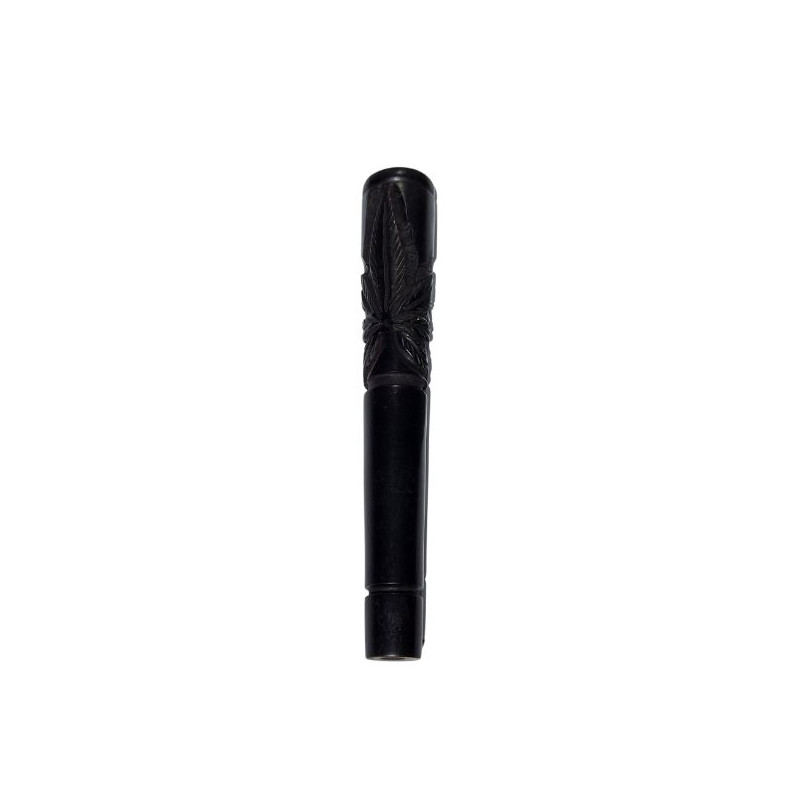Træ Chillum Cannabis Design 1 Sort 17,5 cm
