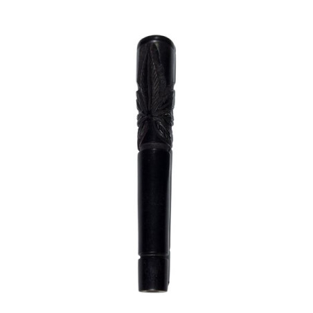 Træ Chillum Cannabis Design 1 Sort 17,5 cm