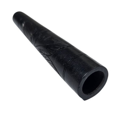 Træ Chillum Cannabisblad 2 Sort 15 cm